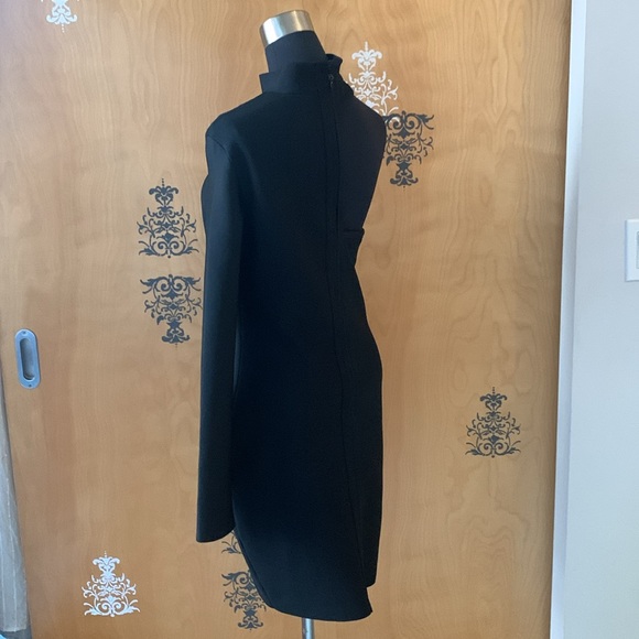 NEW One Shoulder Midi Asymmetrical Dress in Black - Picture 17 of 17